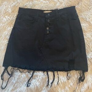 Altar'd State Black Button-Up Skirt